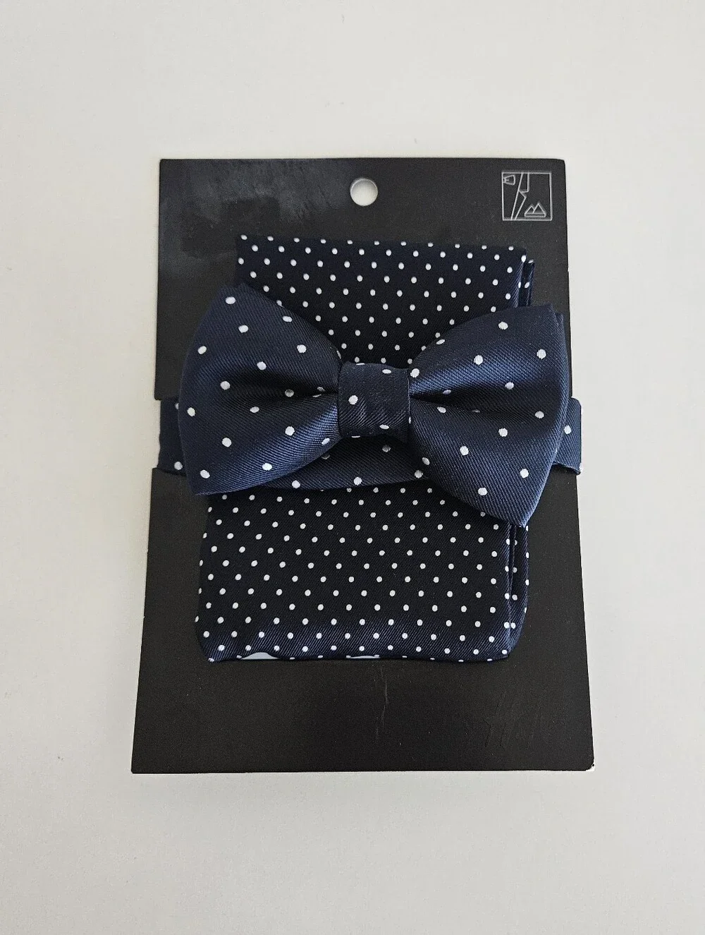 NWT H&M Bow Tie & Pocket Square Matching Set Polka Dot